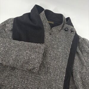 Vintage Union Made Women's Tweed Wool Blend Coat Black White Speckled‎